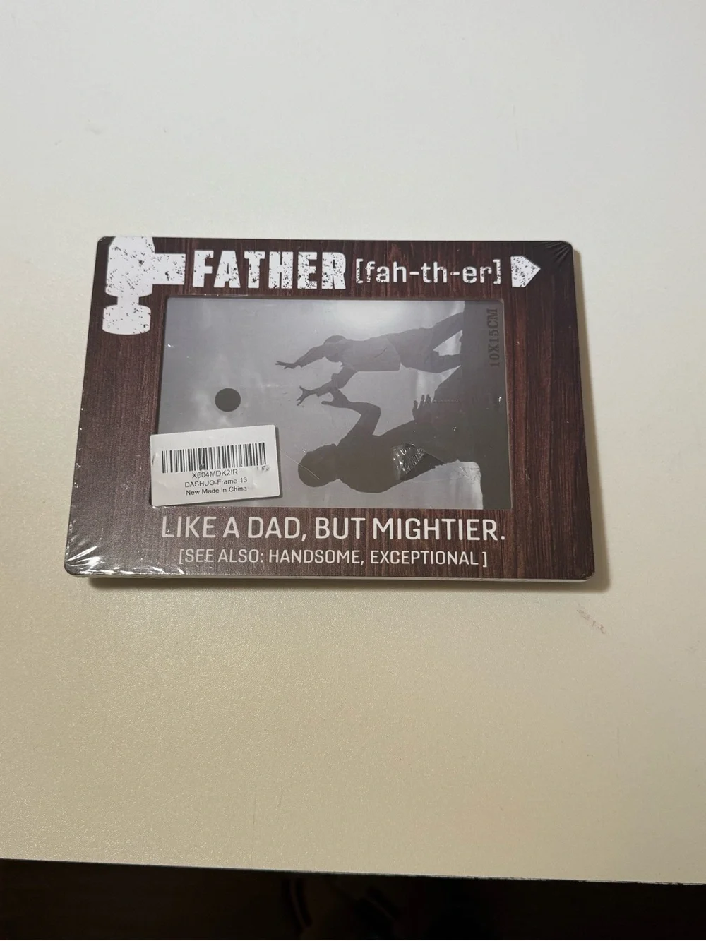 Father Definition Wood-Style Picture Frame - Brown